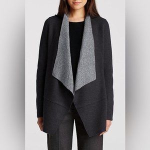 Eileen Fisher Merino Wool Felted Doubleknit Open Jacket Cardigan Sweater Size XS